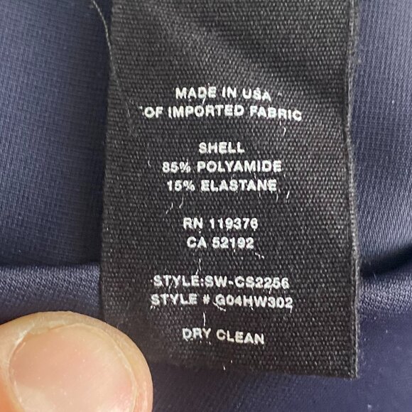 Helmut Lang SW-CS2256 Mini Skirt Raw Hem Zip Closure Dark Blue Size Small - Picture 4 of 5